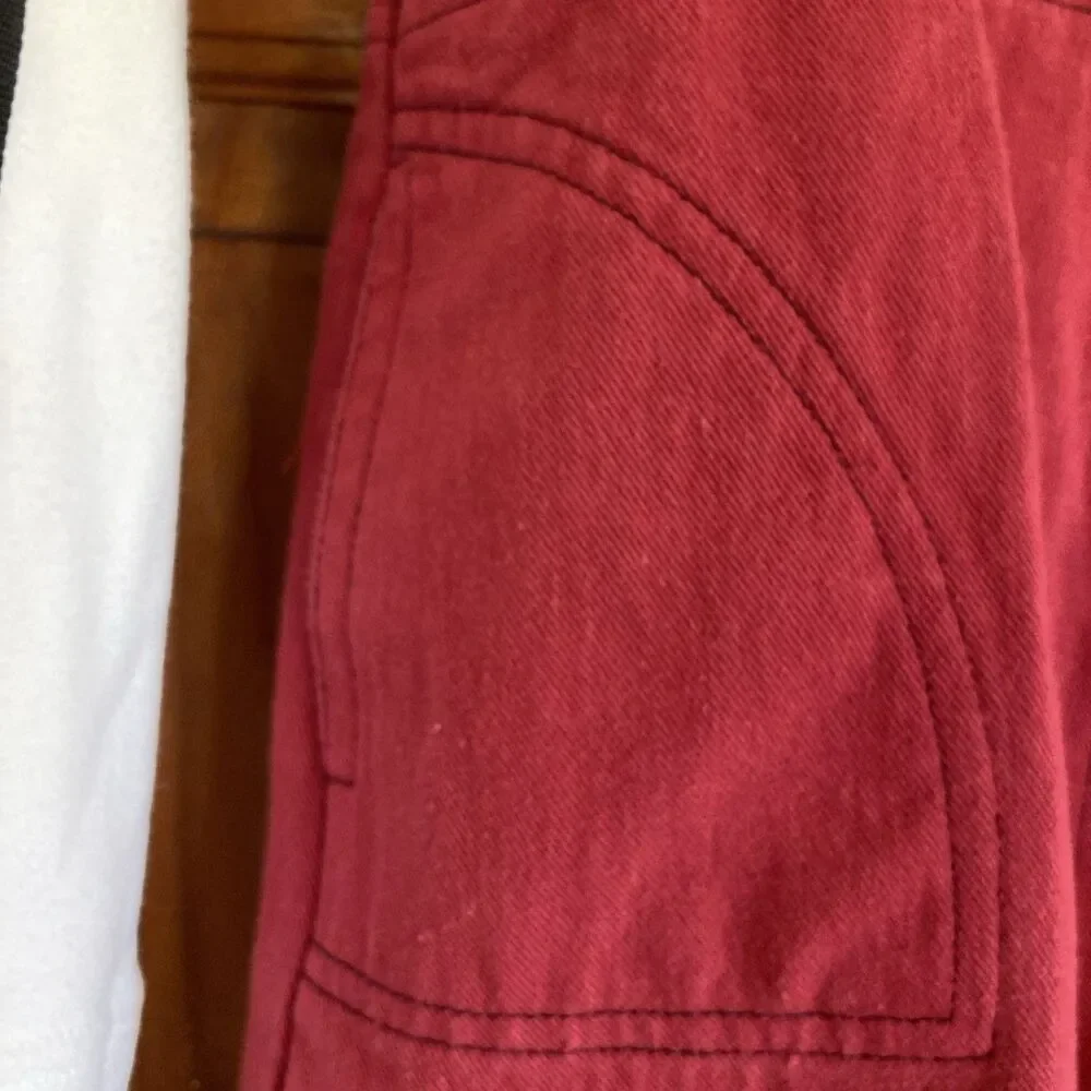 San Francisco 49ers Girls 6X Red Jumper & White Long Sleeve Shirt Football VTG